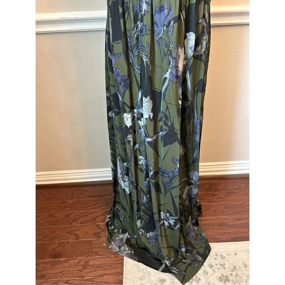 All Saints Botanical Maxi Dress in Green and Purple - Picture 4 of 12